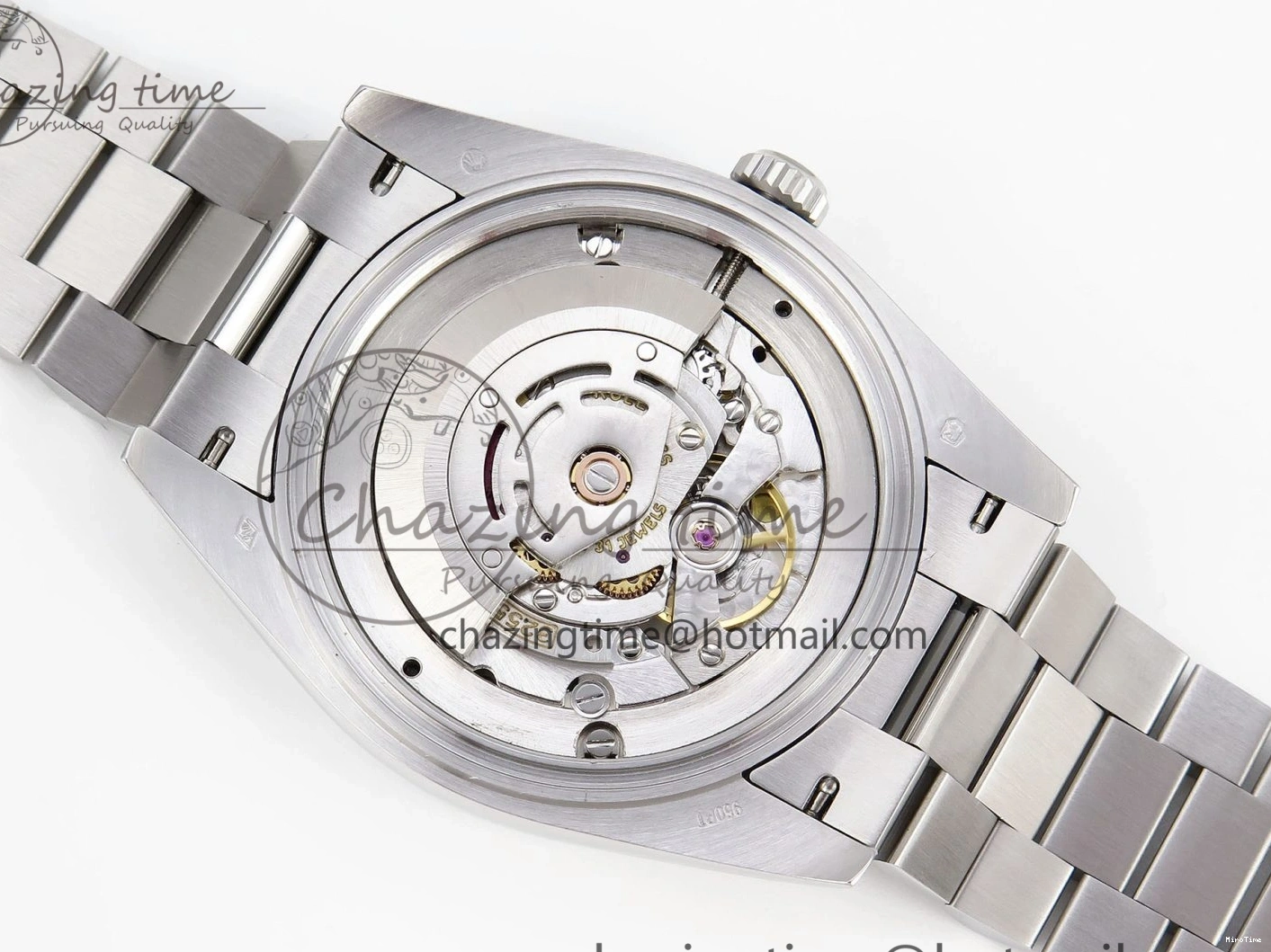 MiroTime 0328 ComfortFit DayDate 40 SS GSF Gain Weight Gray Stick Dial on President Bracelet A 1927